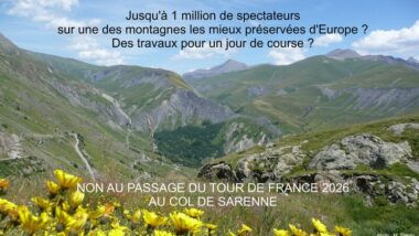 Non au passage du Tour de France 2026 au col de Sarenne! Signez la pétition!